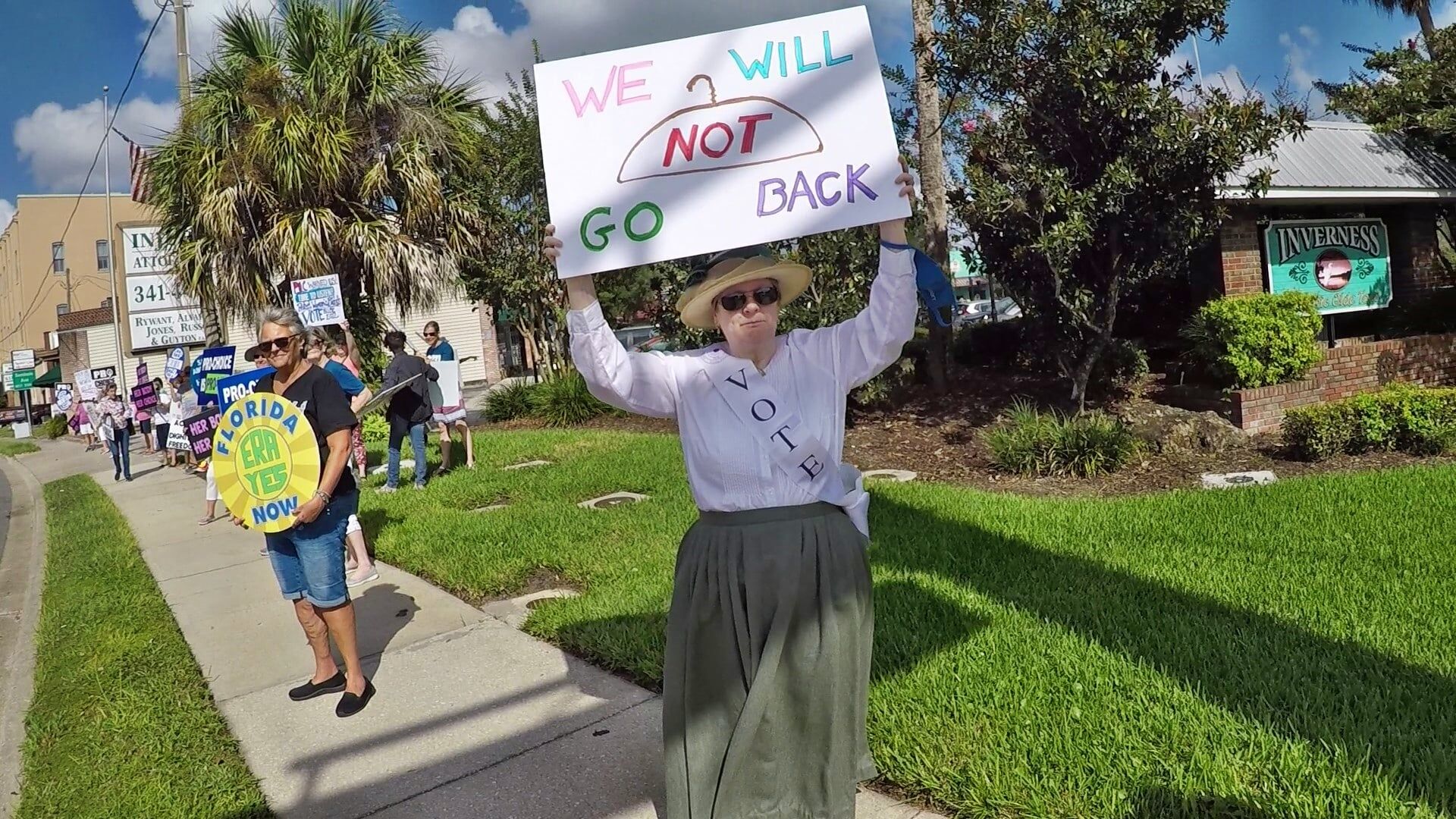 Supporters of reproductive rights rally in Inverness